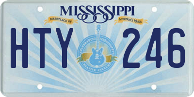 MS license plate HTY246