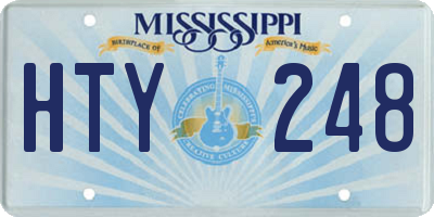 MS license plate HTY248