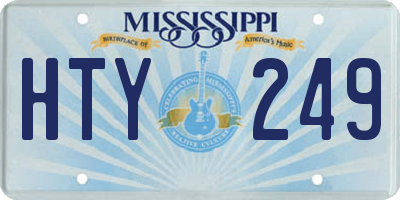 MS license plate HTY249
