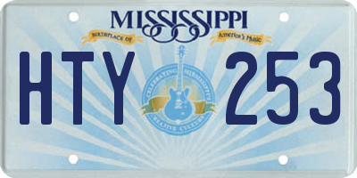 MS license plate HTY253