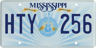 MS license plate HTY256