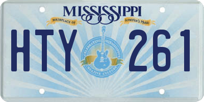 MS license plate HTY261