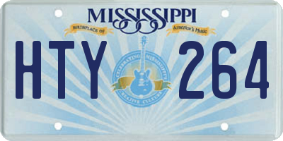 MS license plate HTY264