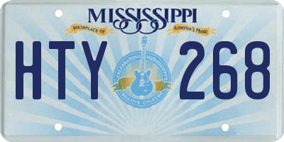 MS license plate HTY268