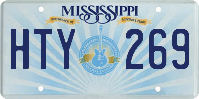 MS license plate HTY269
