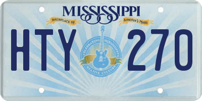 MS license plate HTY270