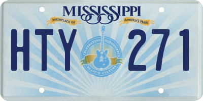 MS license plate HTY271