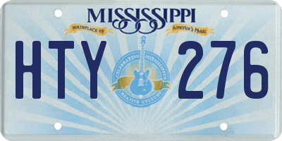MS license plate HTY276