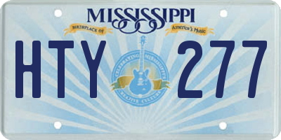 MS license plate HTY277