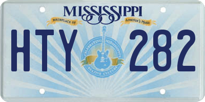 MS license plate HTY282