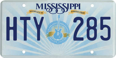 MS license plate HTY285