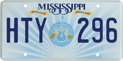 MS license plate HTY296