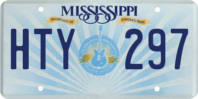 MS license plate HTY297