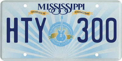 MS license plate HTY300