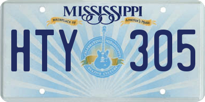 MS license plate HTY305