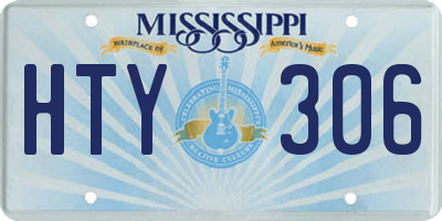 MS license plate HTY306