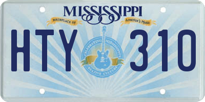 MS license plate HTY310