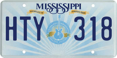 MS license plate HTY318