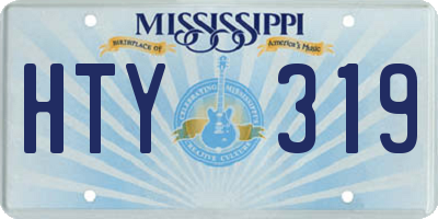 MS license plate HTY319