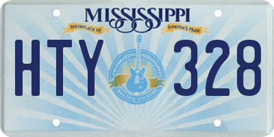 MS license plate HTY328