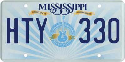 MS license plate HTY330