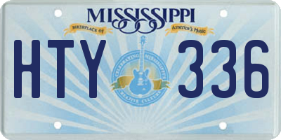 MS license plate HTY336