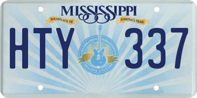 MS license plate HTY337