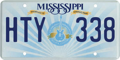 MS license plate HTY338