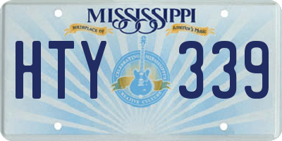MS license plate HTY339