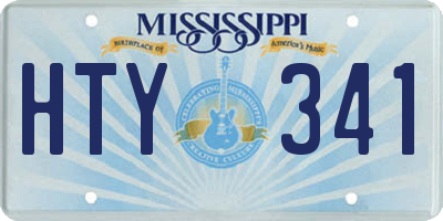 MS license plate HTY341