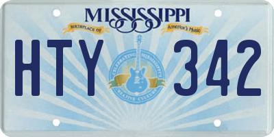 MS license plate HTY342