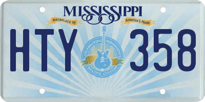 MS license plate HTY358