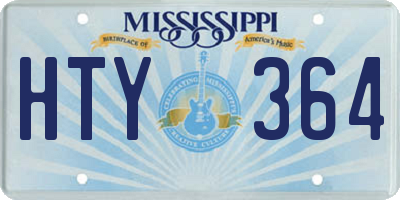 MS license plate HTY364