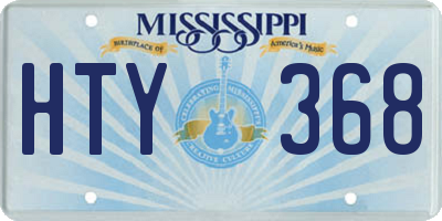 MS license plate HTY368