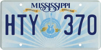 MS license plate HTY370
