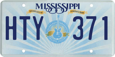 MS license plate HTY371