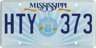 MS license plate HTY373