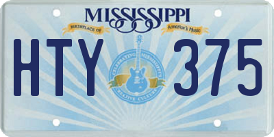 MS license plate HTY375
