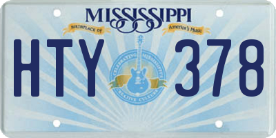 MS license plate HTY378