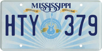 MS license plate HTY379