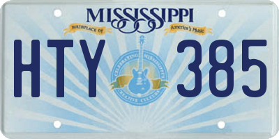 MS license plate HTY385