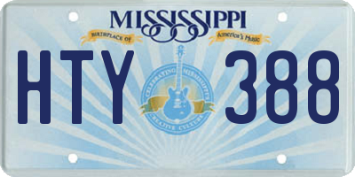 MS license plate HTY388