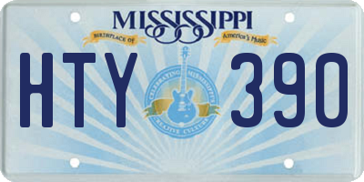 MS license plate HTY390