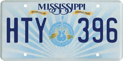 MS license plate HTY396