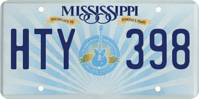 MS license plate HTY398