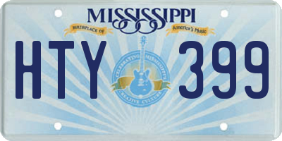 MS license plate HTY399