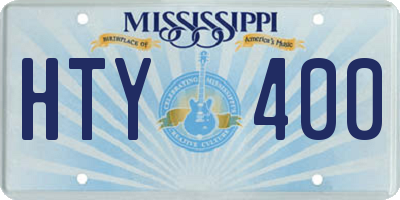 MS license plate HTY400