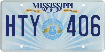 MS license plate HTY406