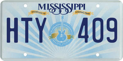 MS license plate HTY409