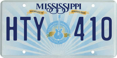 MS license plate HTY410